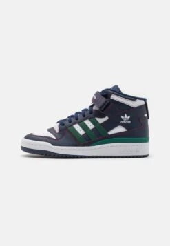 Adidas Originals FORUM MID UNISEX - Sneaker High - Collegiate Navy/team Dark Green/team Collegiate Burgundy