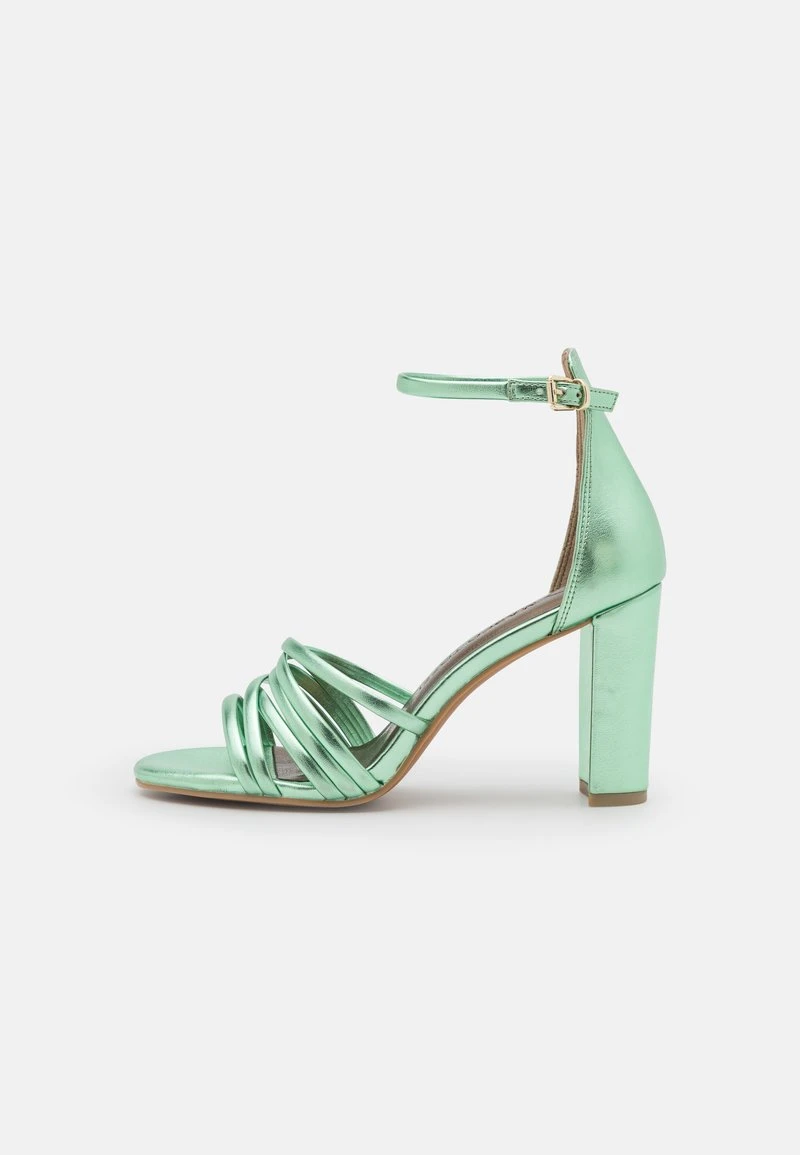 Marco Tozzi High Heel Sandalette - Green Metallic – Bild 2