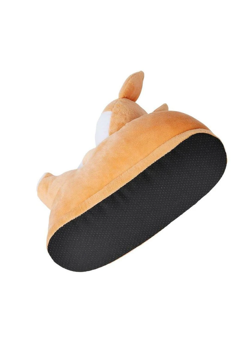 PLÜSCH-TIER-PANTOFFELN - Hausschuh - Akito Der Shiba Inu Gelb – Bild 5
