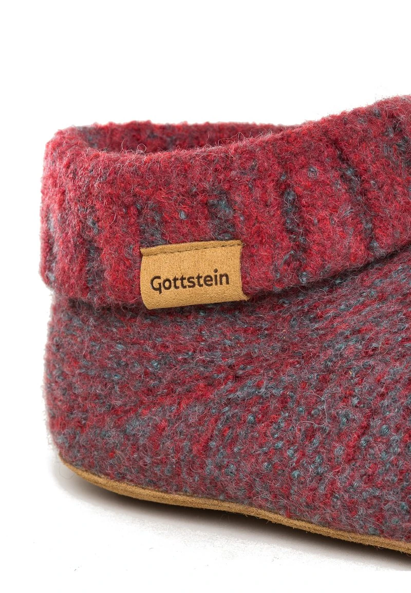 Hausschuh - Rot/graumele – Bild 4