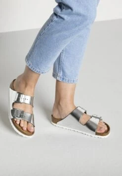 Birkenstock ARIZONA NL SFB REGULAR - Hausschuh - Silver