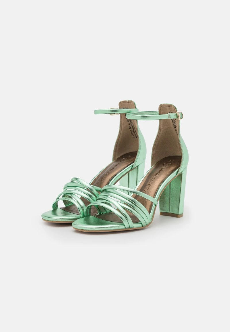 Marco Tozzi High Heel Sandalette - Green Metallic – Bild 3