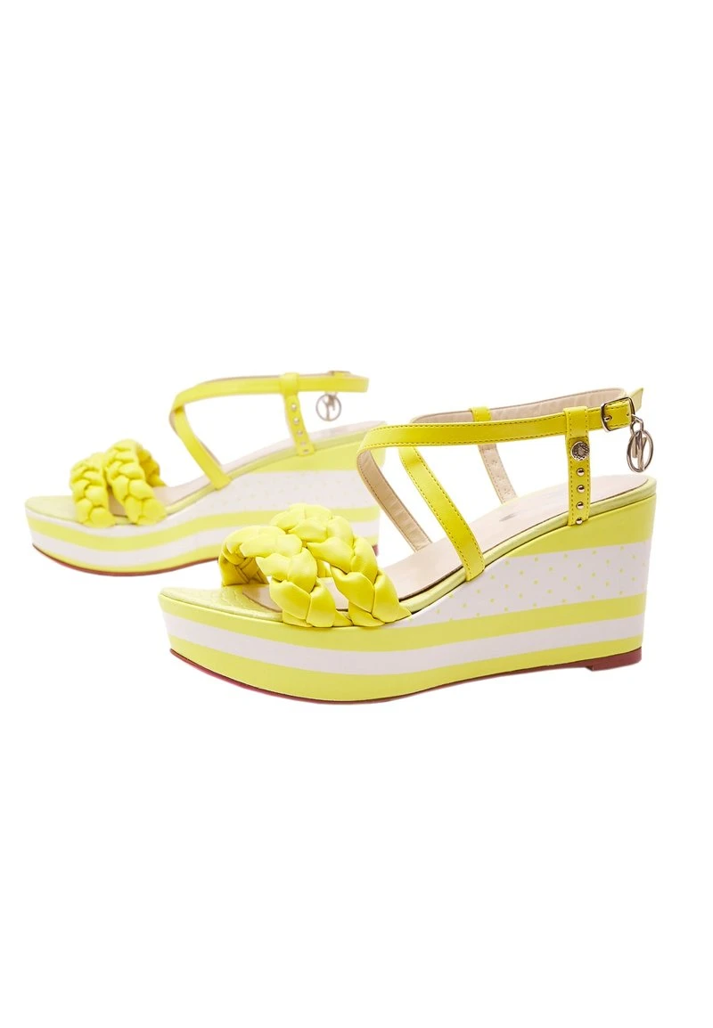 Manila Grace Plateausandalette - Giallo – Bild 3