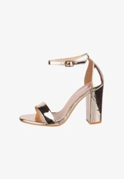 High Heel Sandalette - Goldfarben