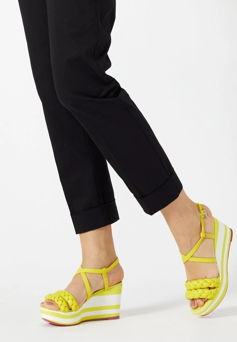Manila Grace Plateausandalette - Giallo