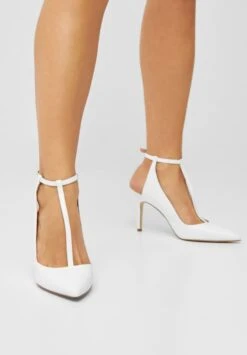 Bianco BIACHIC T STRAP - High Heel Pumps - White