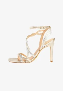 Guess SYIVIA DETAILS IN METALLIC-OPTIK - High Heel Sandalette - Goldenfarbe