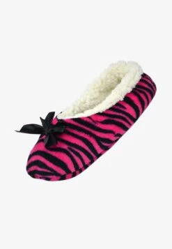 SLIPPER - Hausschuh - Zebra/pink