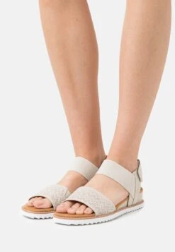 Skechers DESERT KISS - Keilsandalette - Offwhite