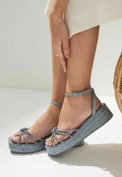 Next FOREVER COMFORT KNOT DETAIL STANDARD - Keilsandalette - Blue
